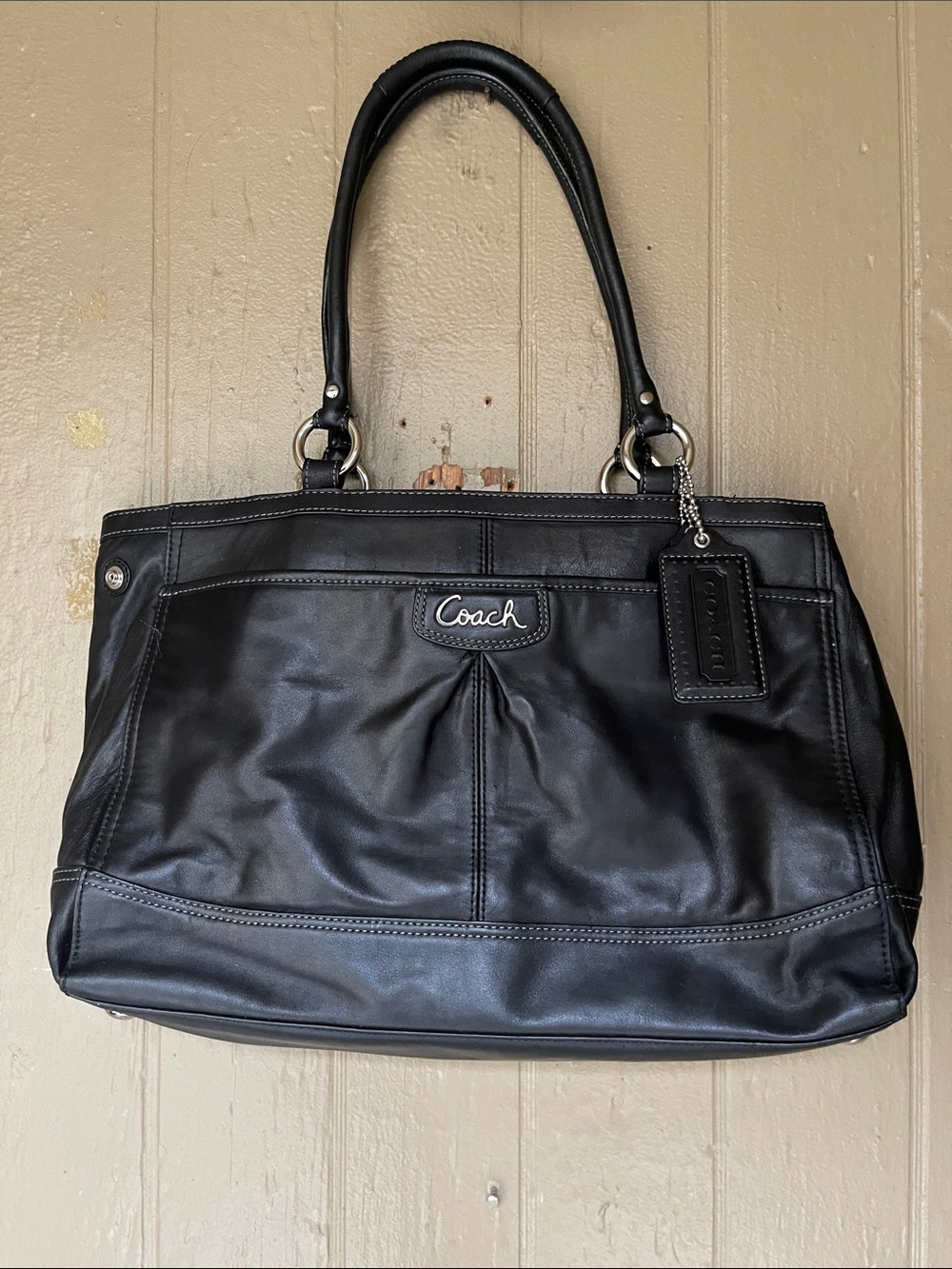Coach Park Leather Carryall Shoulder Vintage Bag